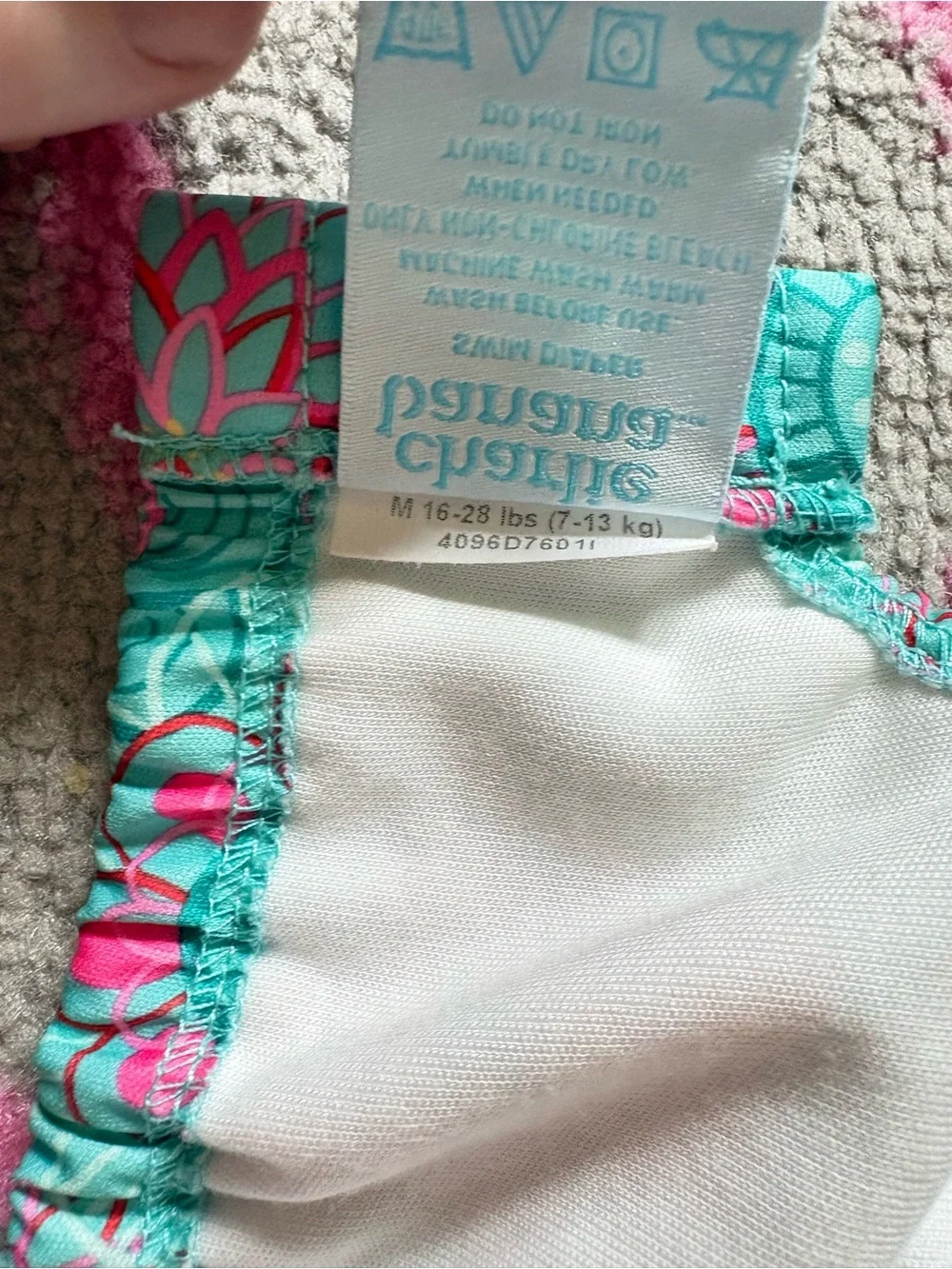Charlie Banana Flower Print “Floriana” Swim Diaper with Snaps 16-28 lbs